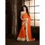 Saree Orange Georgette Embroidered Saree With Blouse