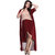 Belle Nuits Women's Solid Nighty with Robe Combo