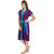 Be You Fashion Women Terry Cotton Voilet Two-Tone Bath Robe