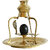 Only 4 You Brass Shivling with Sheshnag and Black Stone Ling 4 inchs