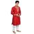 Red White Embroidered Long Sherwanis For Men