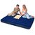IBSNavy Blue Double Air Mattress with Pillow and Air Pump