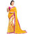 Deepfashion Yellow Georgette Embroidered Saree With Blouse