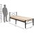 FurnitureKraft 30inch Metal Single Bed  (Finish Color - Black)