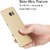 iPAKY360 Degree Full Protection Front Back Cover Case with Tempered Glass For Samsung Galaxy J7 Prime Gold Color