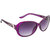 G1011C8 Glitters Purple Rectangle Sunglasses