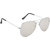 M3026C2 Glitters Silver Aviator Mirrored Sunglasses
