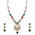 Soha Fashion by JewelMaze Zinc Alloy Gold Plated Multicolour Austrian Stone Beads Necklace Set-FAF0244