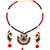 Soha Fashion by JewelMaze Zinc Alloy Gold Plated Multicolour Meenakari pearl Necklace Set-FAF0149