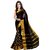 Best Collections Black Polycotton Embroidered Saree With Blouse