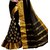 Best Collections Black Polycotton Embroidered Saree With Blouse
