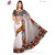 INDIAN BOLLYWOOD DESIGNER Nett White SAREE & BLOUSE Chanderi Butty BLACK 140