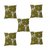 ACASA designed Floral Green Jacquard Woven Cushion Cover Set of 5 Pc