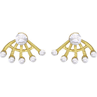 Golden Earring With Stone by Sparkling jewellery