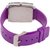 Shreee Kawa Purple Color With Rectangular Crystal Studded Dial Watch For Women BY MISS