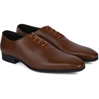 IMPER Tan Men's Leather Formal Shoes Image