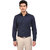 Warewell Men's Slim Fit Pure Cotton Blue Shirt