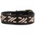 Sushito Black Thread Design Leather Wrist Band Combo Rumal JSMFHWB0672N