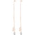 Jazz Jewellery Rose Gold Plated Spring Drop Rhinestone Studded Thread and Needle Drop Earring For Women and Girls
