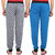 17FIRE Men's Grey and Royal Blue Color Pyjama Pack of 2