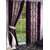Home Luxurious Set of 2 Multi-color (Purple) Printed Eyelet door Curtains