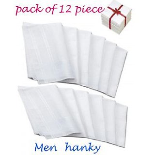 Set of 12 cotton handkerchief for Men