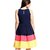Klick2Style Stylish A-line Blue Dress with Yellow  Pink