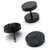 Double Sided Round Barbell Stainless Steel Black For Men Women Unisex Earrings 1 Pair CODEDG-7103