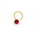 Amogh Jewels Ruby Nose pin in 18 k gold