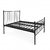 FurnitureKraft 3083 Double Metal Queen Bed (Finish Color - Black)