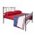 FurnitureKraft 3083 Double Metal Queen Bed (Finish Color - Black)