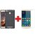 RedMi Note 3 Back Cover (Black) & Tempered Glass Protector Combo