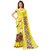 RK FASHIONS Yellow Georgette Party Wear Printed Saree With Unstitched Blouse - RK234312