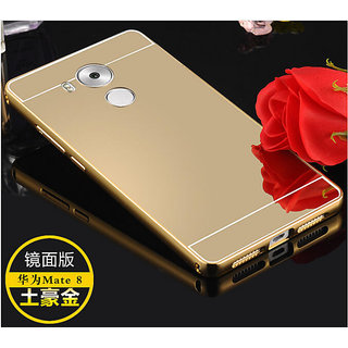Aluminum Metal Bumper + PC Mirror Back Cover Case For Huawei Mate 8