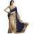 Aksh Fashion Blue Printed Net Saree With Blouse