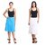 Combo Offer Cotton Skirts Buy One Sky Blue Knee Long Skirt and Get One more Off White Cotton Skirt Free