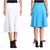 Combo Offer Cotton Skirts Buy One Sky Blue Knee Long Skirt and Get One more Off White Cotton Skirt Free