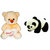 Deals India George Teddy Bear - 30 cm And Panda soft toy (26 cm)
