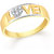 Vk Jewels Gold Alloy Gold Plated Ring For Men by Vkjewelsonline 