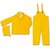 MCR Safety 2003FXL Classic PVC/Polyester 3-Piece Rainsuit with Attached Hood and No Fly, Yellow, X-Large