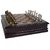 Metal Chess Set With Deluxe Wood Board and Storage - 2.5