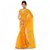 Kvsfab Yellow Cotton Printed Saree With Blouse