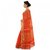 Kvsfab Orange Silk Printed Saree With Blouse