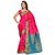 sehgal sons Pink Silk Plain Saree With Blouse