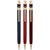 P-202 Set of Three Colour Ball Point Pens with Designer Golden Trim