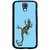 Fuson Blue Designer Phone Back Cover Samsung Galaxy S4 I9500 (Lizard On The Wall)