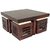 SNG SOLID WOODEN 4 SEATER COFFEE TABLE STOOL SET