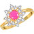 Vidhi Jewels Gold Plated Floral Finger Ring for Women [VFR164G]