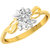 Vidhi Jewels Gold Plated Floral Brass Finger Ring for Women [VFR168G]