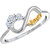 Vidhi Jewels Rhodium Plated Brass Love Finger Ring for Women VFR247R
